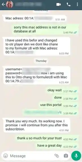 testimonials whatsapp screenshot